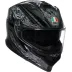 Casco Agv K7 Damascus Black Silver Integrale Per Moto Opaco Visiera Max Pinlock