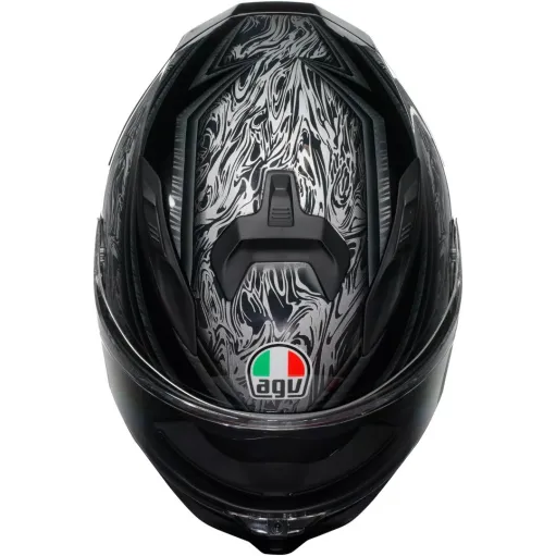 Casco Agv K7 Damascus Black Silver Integrale Per Moto Opaco Visiera Max Pinlock