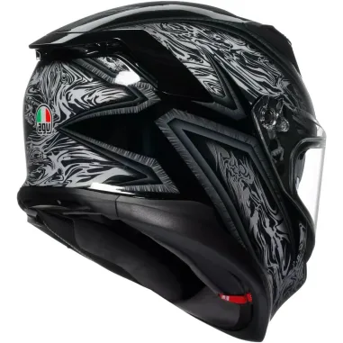 Casco Agv K7 Damascus Black Silver Integrale Per Moto Opaco Visiera Max Pinlock
