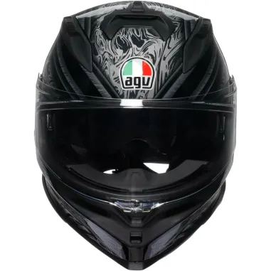 Casco Agv K7 Damascus Black Silver Integrale Per Moto Opaco Visiera Max Pinlock