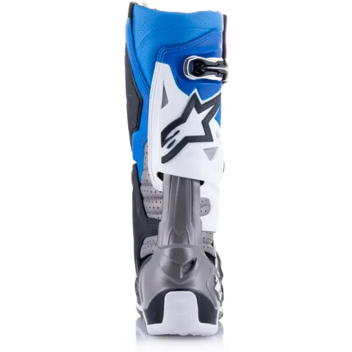 Alpinestars Tech 10 Supervented Stivali Motocross Enduro Nero Smalto Blu Viola Bianco