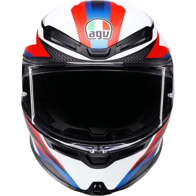 Casco Agv K6 S Tmewarp Matt Black Red Blue Integrale Per Moto Opaco Visiera Max Pinlock