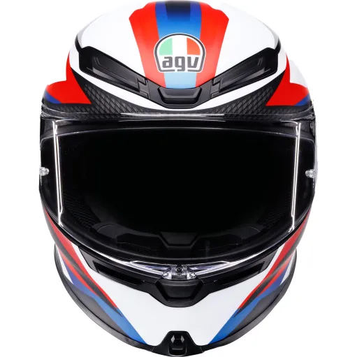 Casco Agv K6 S Tmewarp Matt Black Red Blue Integrale Per Moto Opaco Visiera Max Pinlock