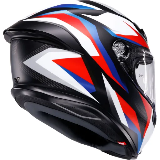 Casco Agv K6 S Tmewarp Matt Black Red Blue Integrale Per Moto Opaco Visiera Max Pinlock