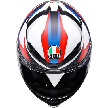 Casco Agv K6 S Tmewarp Matt Black Red Blue Integrale Per Moto Opaco Visiera Max Pinlock