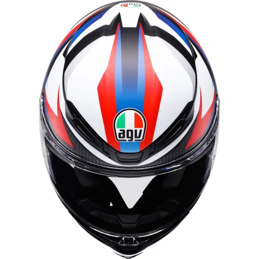 Casco Agv K6 S Tmewarp Matt Black Red Blue Integrale Per Moto Opaco Visiera Max Pinlock