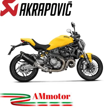 Akrapovic Ducati Monster 821 17 2020 Terminale Di Scarico Slip-On Line Titanio Black Moto