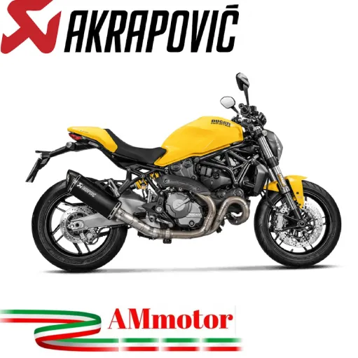 Akrapovic Ducati Monster 821 17 2020 Terminale Di Scarico Slip-On Line Titanio Black Moto