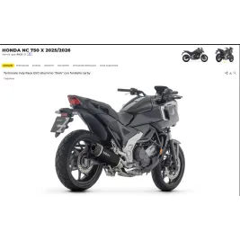Terminale Di Scarico Arrow Honda NC 750 X 25 - 2026 Slip-On Indy Race EVO alluminio Dark con fondello carby Moto 2