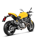 Akrapovic Ducati Monster 821 17 2020 Terminale Di Scarico Slip-On Line Titanio Black Moto