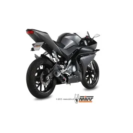 Mivv Yamaha Yzf R25 Scarico Completo Terminale Gp Black Inox Nero Moto