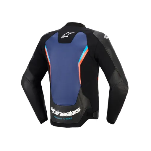 Alpinestars Giacca In Pelle GP Force V2  Black Blue Red Fluo Moto