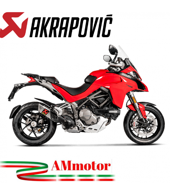 Akrapovic Ducati Multistrada 1200 15 2017 Terminale Di Scarico Slip-On Line Titanio Moto Omologato