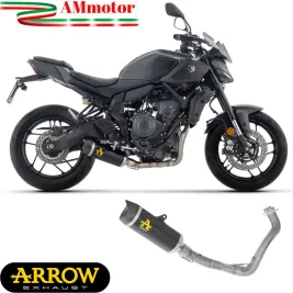 Scarico Completo Yamaha MT-07 2025-2026 Arrow Per Moto Terminale Thunder Alluminio Nero Racing