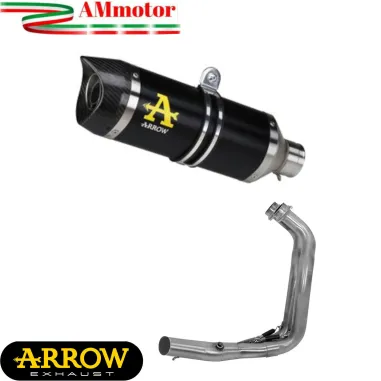 Scarico Completo Yamaha MT-07 2014-2020 Arrow Per Moto Terminale Thunder Alluminio Nero Versione Bassa Racing