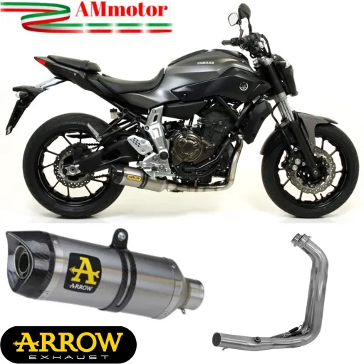Scarico Completo Yamaha MT-07 2014-2020 Arrow Per Moto Terminale Thunder Titanio Versione Bassa Racing