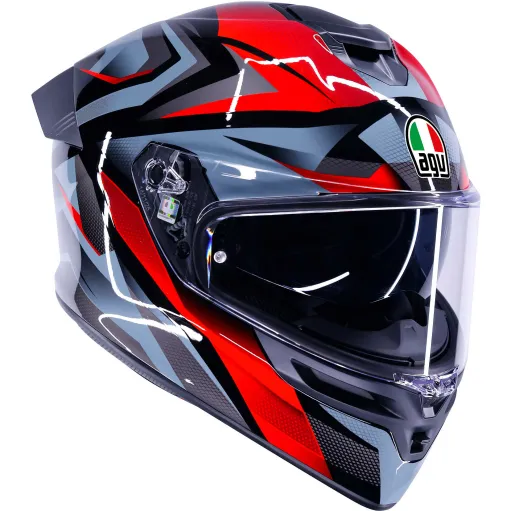 Casco Agv K5 Munor Black Red Integrale Moto Doppia Visiera Pinlock ECE 22.06