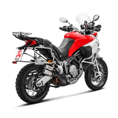 Akrapovic Ducati Multistrada 1200 Enduro Terminale Di Scarico Slip-On Line Titanio Moto Omologato