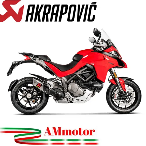 Akrapovic Ducati Multistrada 1200 S 15 2017 Terminale Di Scarico Slip-On Line Titanio Moto Omologato