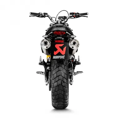 Akrapovic Ducati Scrambler 1100 2018 - 2020 Terminali Di Scarico Slip-On Line Titanio Moto Omologato
