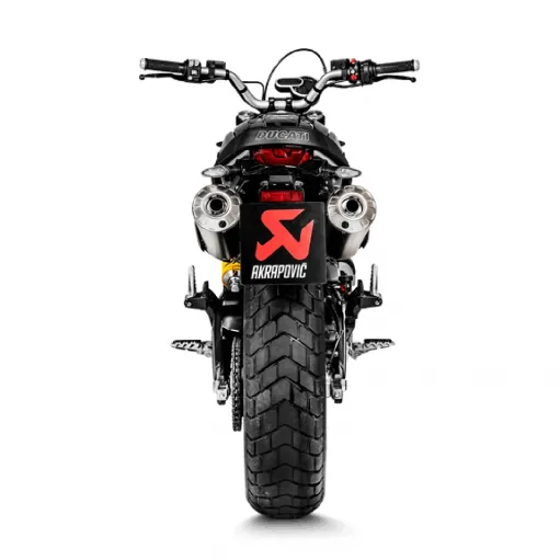 Akrapovic Ducati Scrambler 1100 2018 - 2020 Terminali Di Scarico Slip-On Line Titanio Moto Omologato