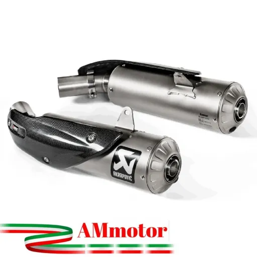 Akrapovic Ducati Scrambler 1100 2018 - 2020 Terminali Di Scarico Slip-On Line Titanio Moto Omologato