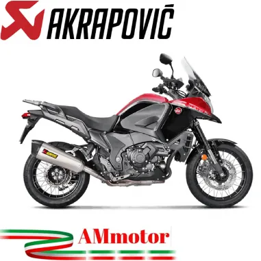 Akrapovic Honda Vfr 1200X Crosstourer 16 2020 Terminale Di Scarico Slip-On Line Titanio Moto Omologato