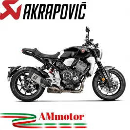Akrapovic Honda Cb 1000 R 18 - 2024 Terminale Di Scarico Slip-On Line Titanio Moto Omologato