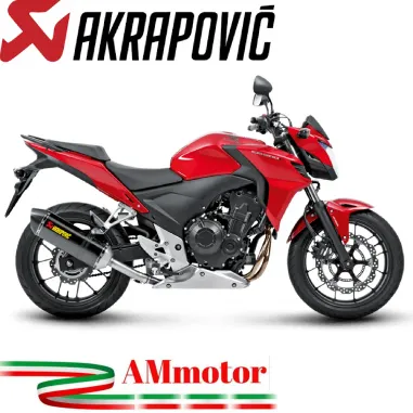 Akrapovic Honda Cb 400 / 500 F Terminale Di Scarico Slip-On Line Carbonio Moto Omologato