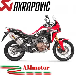 Akrapovic Honda Crf 1000L Africa Twin Terminale Di Scarico Slip-On Line Titanio Moto Omologato