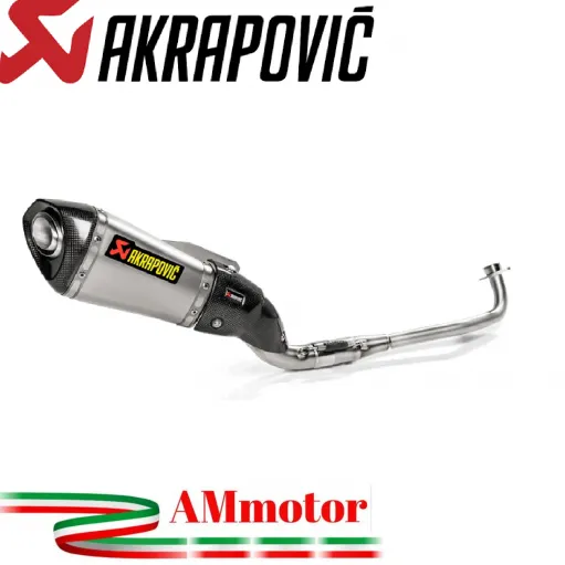 Akrapovic Honda Msx 125 / Grom 16 - 2020 Impianto Di Scarico Completo Racing Line Terminale Titanio Moto