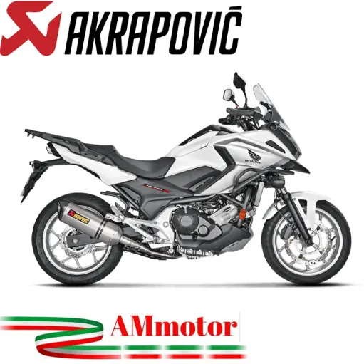 Akrapovic Honda Nc 700 / 750 X Terminale Di Scarico Slip-On Line Titanio Moto Omologato