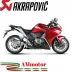 Akrapovic Honda Vfr 1200 F Terminale Di Scarico Slip-On Line Titanio Moto Omologato