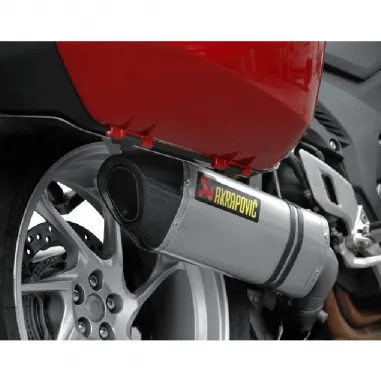 Akrapovic Honda Vfr 1200 F Terminale Di Scarico Slip-On Line Titanio Moto Omologato