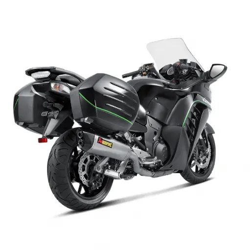 Akrapovic Kawasaki 1400 Gtr Terminale Di Scarico Slip-On Line Titanio Moto Omologato