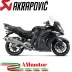Akrapovic Kawasaki 1400 Gtr Terminale Di Scarico Slip-On Line Titanio Moto Omologato