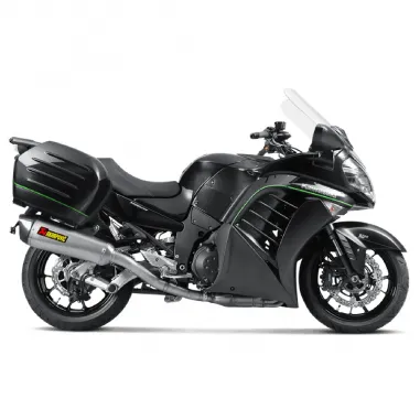 Akrapovic Kawasaki 1400 Gtr Terminale Di Scarico Slip-On Line Titanio Moto Omologato