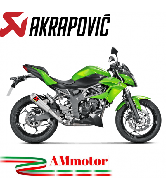 Akrapovic Kawasaki Ninja 125 / Z 125 Terminale Di Scarico Slip-On Line Titanio Moto