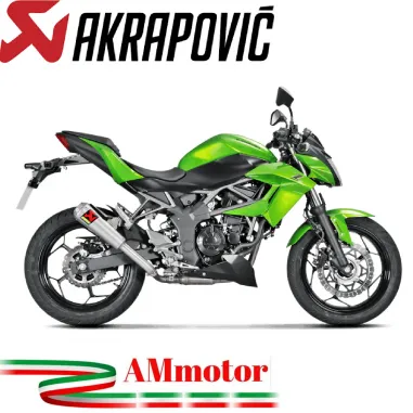 Akrapovic Kawasaki Ninja 125 / Z 125 Terminale Di Scarico Slip-On Line Titanio Moto