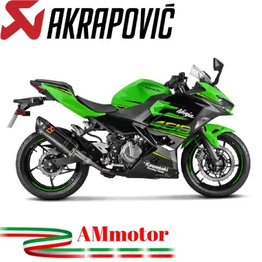 Akrapovic Kawasaki Ninja 400 Terminale Di Scarico Slip-On Line Carbonio Moto