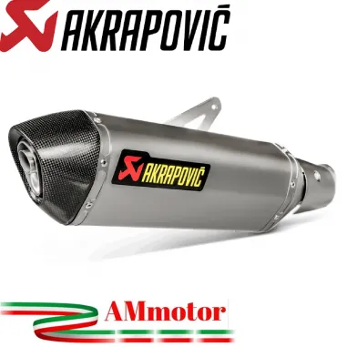 Akrapovic Kawasaki Ninja 400 Terminale Di Scarico Slip-On Line Titanio Moto Omologato