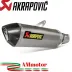 Akrapovic Kawasaki Ninja 400 Terminale Di Scarico Slip-On Line Titanio Moto Omologato
