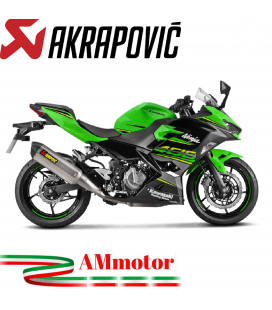 Akrapovic Kawasaki Ninja 400 Terminale Di Scarico Slip-On Line Titanio Moto Omologato