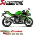 Akrapovic Kawasaki Ninja 400 Terminale Di Scarico Slip-On Line Titanio Moto Omologato