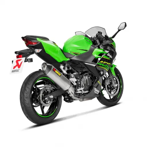 Akrapovic Kawasaki Ninja 400 Terminale Di Scarico Slip-On Line Titanio Moto Omologato