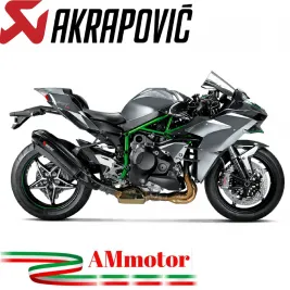 Akrapovic Kawasaki Ninja H2 Terminale Di Scarico Slip-On Line Carbonio Moto