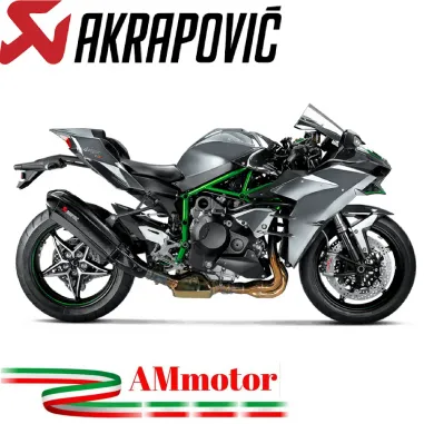Akrapovic Kawasaki Ninja H2 Terminale Di Scarico Slip-On Line Carbonio Moto