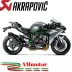 Akrapovic Kawasaki Ninja H2 Terminale Di Scarico Slip-On Line Carbonio Moto