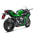 Akrapovic Kawasaki Ninja H2 Sx 18 - 2020 Terminale Di Scarico Slip-On Line Titanio Black Moto Omologato
