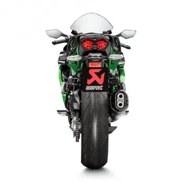 Akrapovic Kawasaki Ninja H2 Sx 18 - 2020 Terminale Di Scarico Slip-On Line Titanio Black Moto Omologato